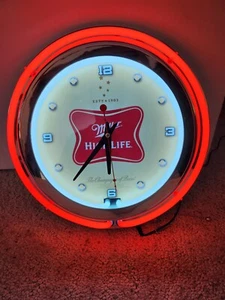 Brand New Miller High Life 14" Neon Wall Clock MIB! - Picture 1 of 4