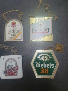 Biete 4 Zapfhahnschilder+10 Ketten , Stifts, Fairlight, Duckstein, Diebels Alt - Bild 1 von 1