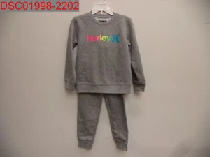 Hurley Boys Grey Rainbow Fleece Sweatshirt and Joggers Set, Size 7 633731019289 - Picture 1 of 10