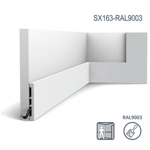 Base Orac Decor SX163-RAL9003 AXXENT SQUARE ya pintada en blanco 2 m - Imagen 1 de 7