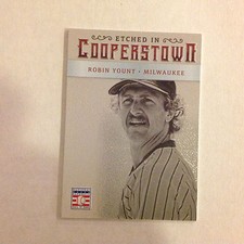 Robin Yount #60 Brewers Yard 2015 Panini Etched IN Cooperstown Silver