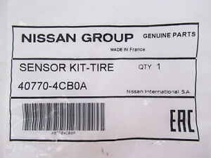 Genuine OEM Nissan 40770-4CB0A Tire Pressure Monitoring System Sensor Valve