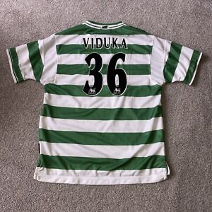 Vintage Celtic Football Shirt Umbro 1999 Size L Viduka 36 (see Description)
