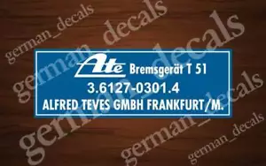 BMW 2002 / E9 3.0 ATE BRAKE BOSTER SERVO BLUE STICKER DECAL - Picture 1 of 1