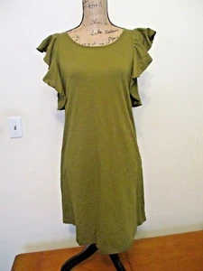 J. Vestido de punto Crew talla S y L verde con volantes SL para mujer nuevo con etiquetas envío gratuito - Imagen 1 de 5