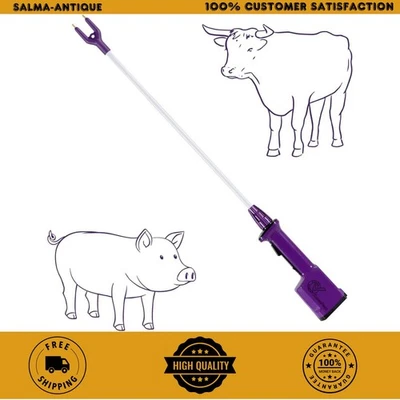 Purple Rechargeable Livestock Prod Waterproof Cattle Prod Hot Shot Felixible - Image 1 of 4