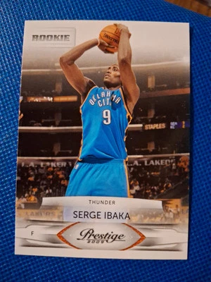 Tarjeta de radiocontrol Serge Ibaka Panini Prestige NBA #253 2009-10 Rookie Toronto Raptors Foto 1 de 2