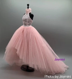 Abito vestito rosa per 12'' 1/6 moda bambole vestito festa principessa adatto FR PP NF - Foto 1 di 12