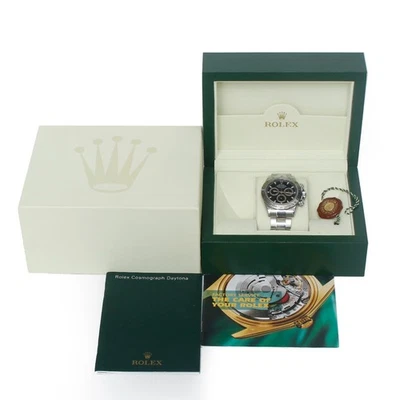 Rolex Daytona 116520 Black Dial Chronograph Men's Stainless Steel Watch Box/Book - Image 1 of 4