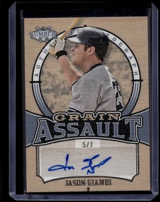 2024 Hoja Madera Béisbol Jason Giambi #GA-JB2 Grano Asalto Platino/7 Foto 1 de 2