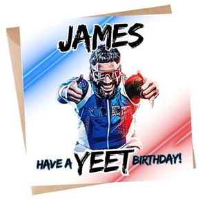 WWE Birthday Card - Jey Uso Champ Wrestling Card, Personalised WWE Card for Son - Picture 1 of 3