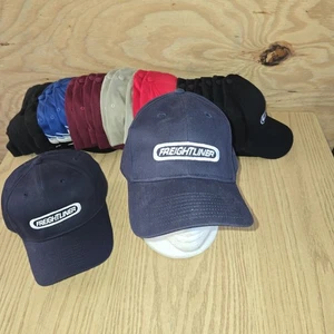 Vtg Freightliner Semi Trucks Hat Easy Care Navy Blue& White Embroidered Logo Cap - Picture 1 of 6