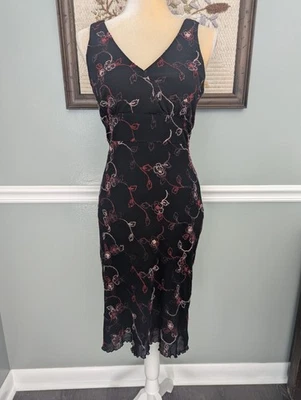 Vestido para mujer B. Darlin talla 9/10 negro funda floral ceñido al cuerpo años 90’s Y2K elegante Foto 1 de 4