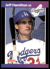 1989 Donruss NO DOT 550 Jeff Hamilton Los Angeles Dodgers