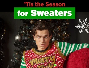 " MERRY GO F##K YOURSELF " FUNNY ADULT UGLY CHRISTMAS SWEATER NEW LARGE (L) - Picture 1 of 4