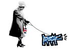 Death NYC Ltd Ed 45 x 32 cm GRAND graffiti pop art signé imprimé « Queen Dog b »