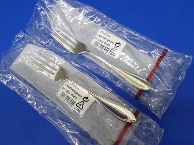 2 - PREMIERE by WMF Flatware Glossy Pointed Tip 90 Silverplate PASTRY FORKS - Image 1 of 4