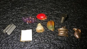 vintage small refrigerator magnets grapes onion pear strawberry banana plus lot - Picture 1 of 3
