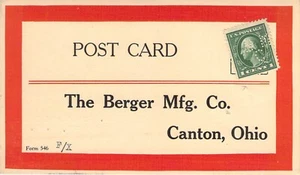 "BMC: Berger Mfg Co., Canton, OH Perfin auf Adv Postkarte. - Bild 1 von 2