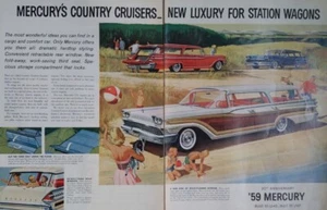 1958 vintage Mercury Print ad. New luxury for station wagons - Picture 1 of 1