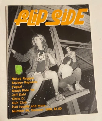 FLIPSIDE #56 1988 Fugazi GUN CLUB Henry Rollins Hardcore Punk Fanzine Jeff Dahl Foto 1 de 4