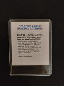 1988 Starting Lineup Line Up Talking Baseball Cards Parker Brothers