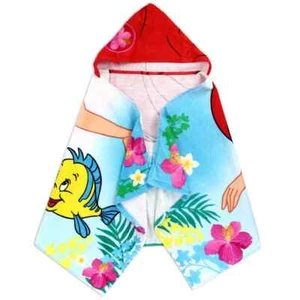 Disney Princess The Little Mermaid Ariel Hooded Bath Towel Wrap 22" x 51"(open) - Picture 1 of 2