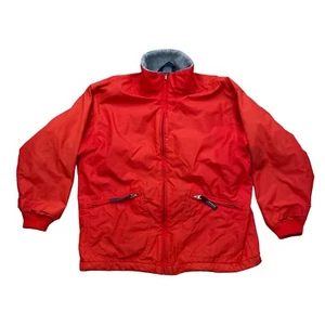 Patagonia Red High Neck Full Zip Lined Jacket Youth Kids Sz M - 10 [Stained] - Picture 1 of 16