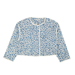 NWT Opening Ceremony BLUE LEOPARD PRINTED QUILTED JACKET Size XSS $430 - Picture 1 of 4