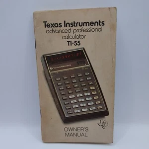 Texas Instruments TI-55 Advanced Professional Calculator Owner’s Manual 1977 - Picture 1 of 8