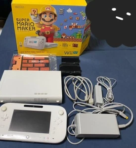 Nintendo Wii U White Super Mario Maker Set Japan ver Console Box - Picture 1 of 10