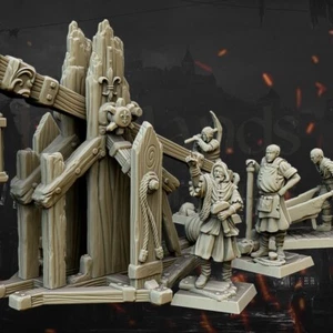 Medieval Trebuchet and Crew – Highlands Miniatures – 28mm Bretonnian - Picture 1 of 6