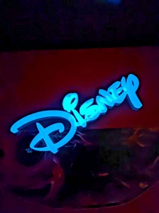 glow Logo Disney 3D Blue luminescente luminoso dimensioni L.20 cm. x H. 7 cm. - Picture 1 of 4