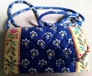 VERA BRADLEY Blue/Yellow "Maison Blue" Wallet on a String w Removeable Strap - Picture 1 of 6