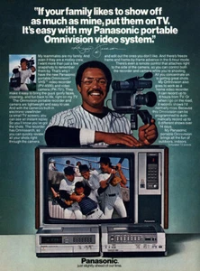 Panasonic Video System 1982: Reggie Jackson pubblicità stampa d'epoca - Foto 1 di 1