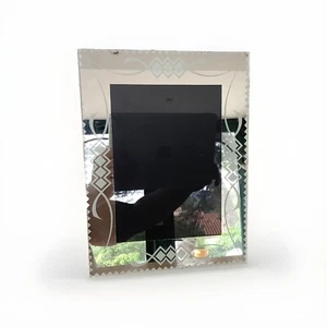 Petit Cadre-photo Miroir Vintage Années 1960 Motifs Géométriques - Imagen 1 de 5