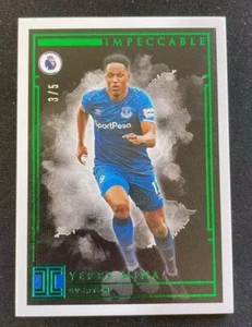 Panini 2019-20 Impeccable Premier League Soccer Everton Yerry Mina Green /5 RARE - Picture 1 of 2