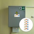 Electric Warning Sticker Labels (5pcs) - Turn Off Power Before Opening Door