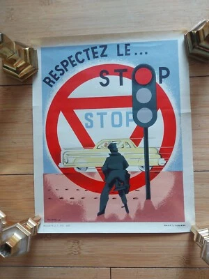 Affiche SNCF , respectez le stop - Photo 1/4