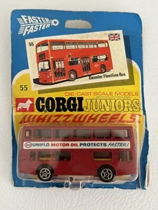 Vintage Corgi Juniors 55 Daimler Bus, Carded 1970 Collectable - Picture 1 of 4