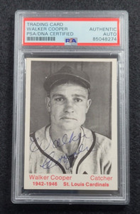 WALKER COOPER Signed TCMA Baseball Card-ST. LOUIS CARDINALS-PSA