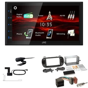JVC Bluetooth 2DIN DAB+ Autoradio für Fiat 500 ab 2007 schwarz - Bild 1 von 5