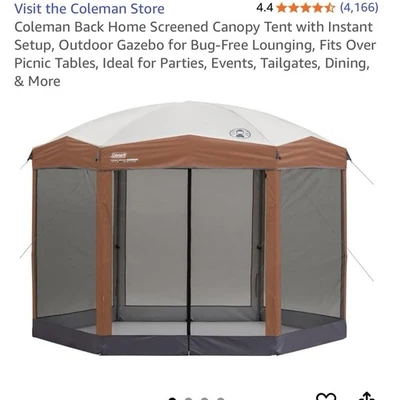 Coleman 2000028003 Back Home Instant Screenhouse 12 X 10 pies Foto 1 de 3