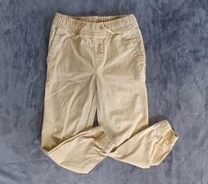 Boys Khaki Woven Drawstring Jogger Pants Size 6-7 Small Wonder Nation - Picture 1 of 5