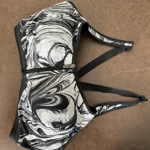 Victoria’s Secret Sport BH 36DDD schwarz weiß Marmor Print Racerback - Bild 1 von 8