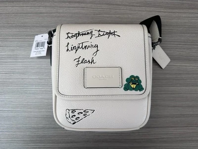 NWT Coach Lucas Crossbody Bag With Sketch Print Gunmetal / Chalk Multi CAJ33 - Image 1 of 4