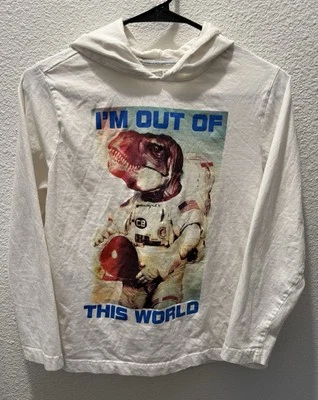 Camiseta Top Crazy 8 Boy’s Niños Manga Larga Con Capucha Blanca Talla Juvenil Grande Foto 1 de 4