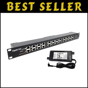 12-portowy gigabitowy wtryskiwacz PoE z zasilaczem 48V 120W UL do sieci bezszwowej - Zdjęcie 1 z 8
