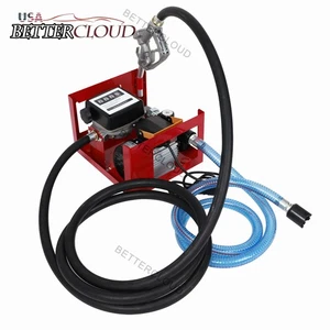 Bomba de transferencia de combustible eléctrica 110 V 550 W-60 L/min con medidor de boquilla apto para aceite combustible diésel - Imagen 1 de 10