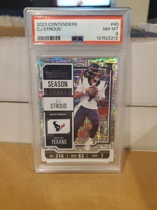 C.J. Stroud 2023 Panini Contenders #40 Season Ticket FOTL RC PSA 8 - Bild 1 von 2